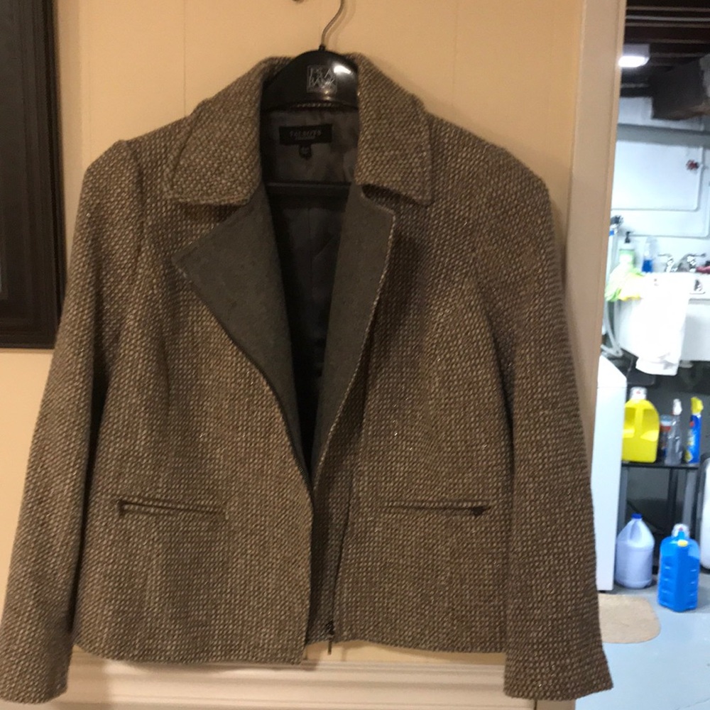 Talbots 16wp grey sparkly blazer